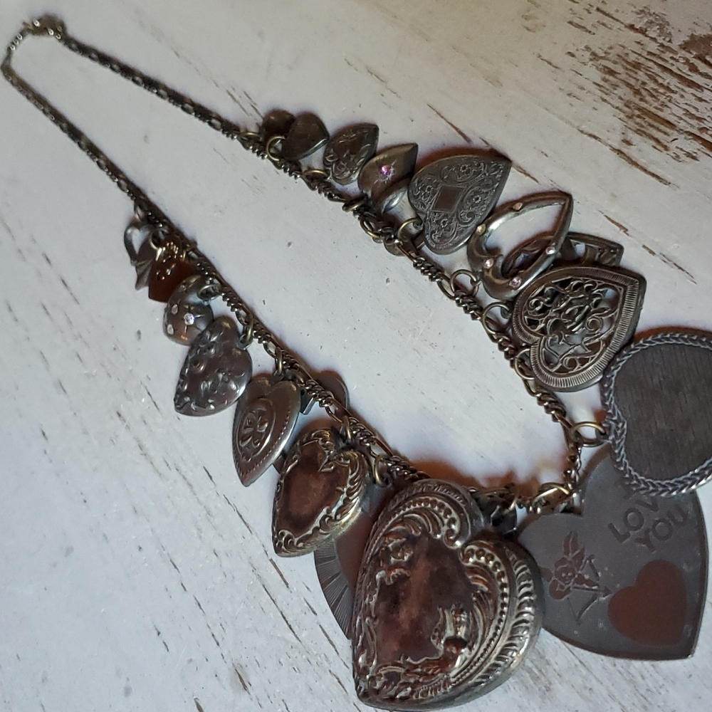 Heart Charms Victorian Revival Necklace